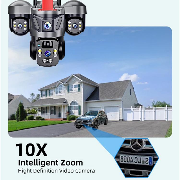 D31 9MP Multi - lens Panoramic Solar Surveillance PTZ Dome Camera - Trustpick