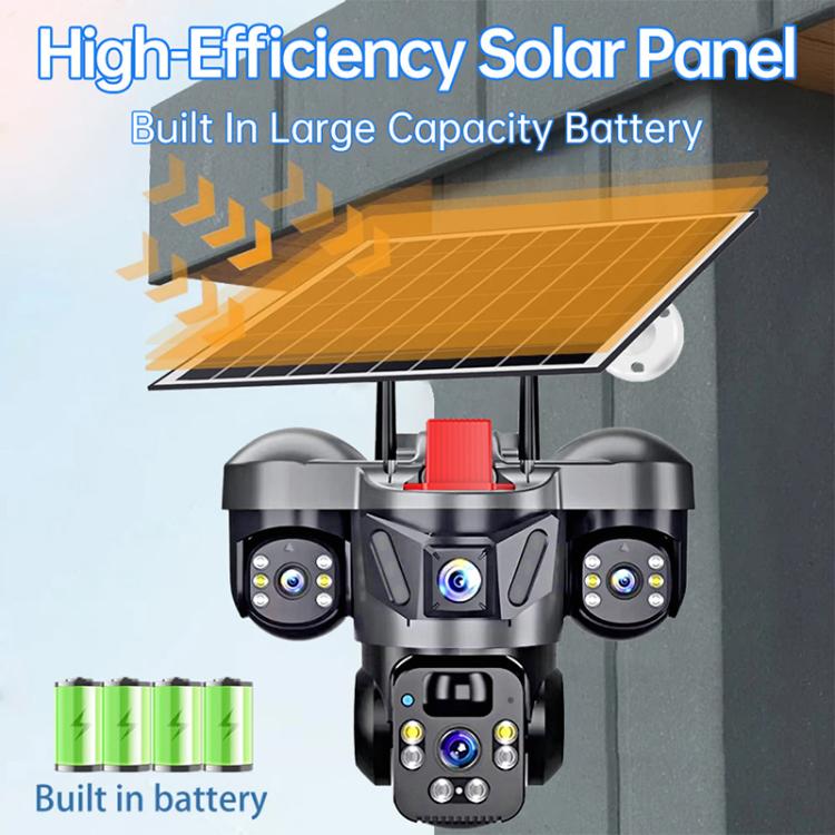 D31 9MP Multi - lens Panoramic Solar Surveillance PTZ Dome Camera - Trustpick