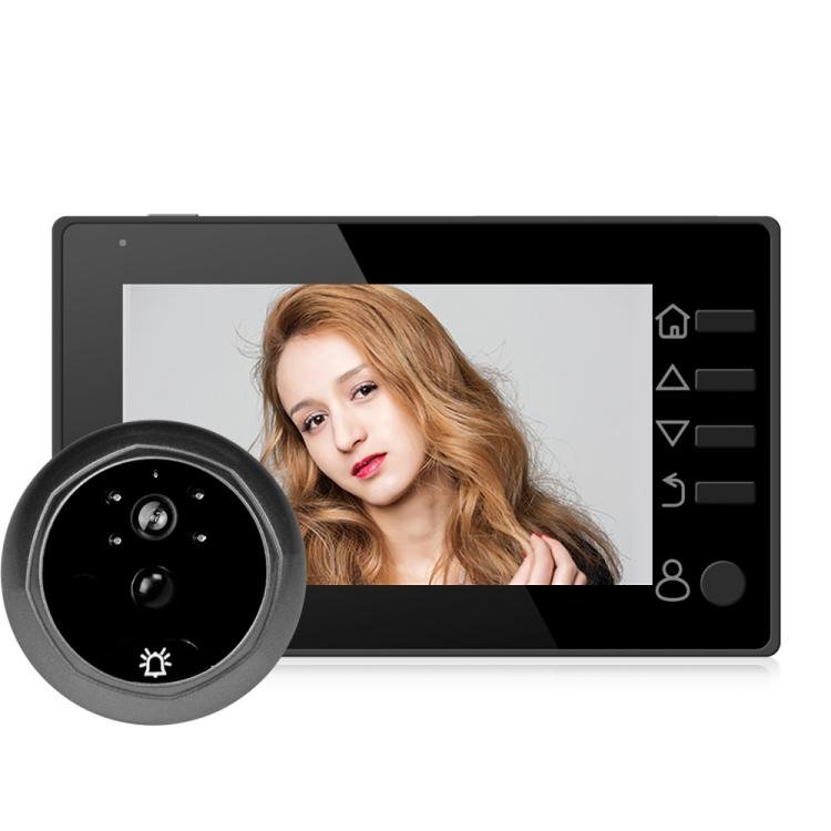 Danmini Q10 4.3 Inch Screen Motion Detection Camera Video Alarm Smart Digital Door Viewer, Support TF Card - Trustpick