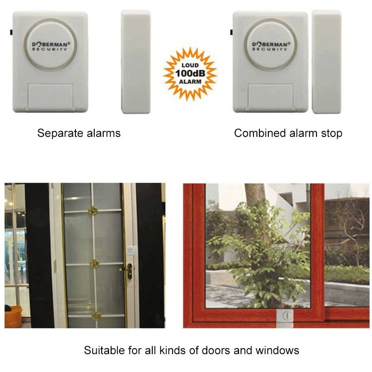 DOBERMAN SE - 0119 Household Anti - theft Wireless Remote Control Door Magnetic Sensor Alarm - Trustpick