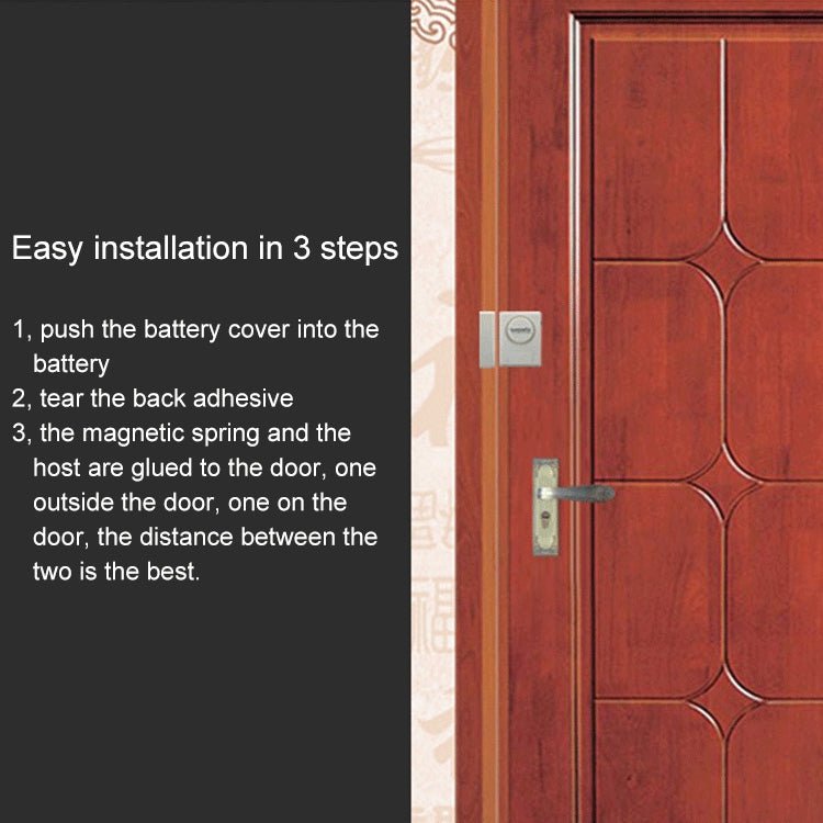 DOBERMAN SE - 0119 Household Anti - theft Wireless Remote Control Door Magnetic Sensor Alarm - Trustpick