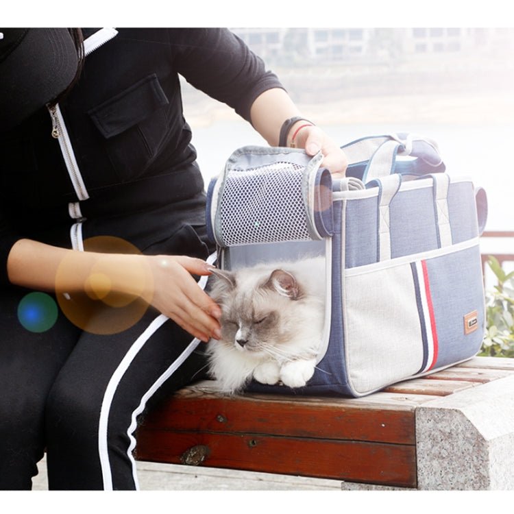 DODOPET Outdoor Portable Oxford Cloth Cat Dog Pet Carrier Bag Handbag Shoulder Bag, Size: 43 x 19 x 26cm - Trustpick