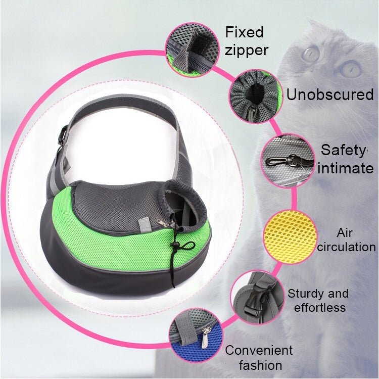 Dog and Cat Sling Carrier Hands Free Reversible Pet Papoose Bag, Size：Small - Trustpick