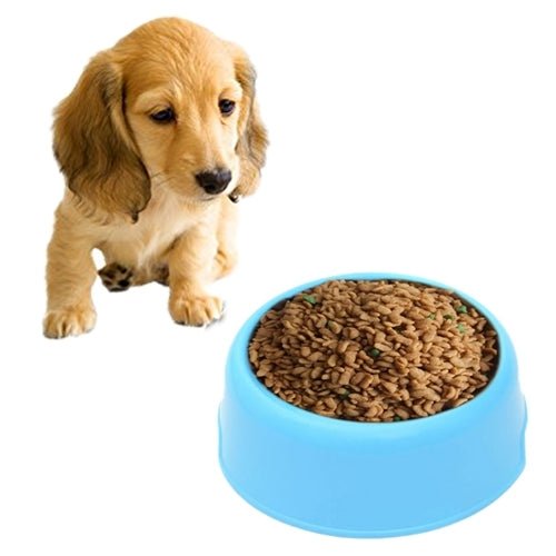 Dog Cat Light Candy Color Plastic Material Single Pets Bowls - Trustpick