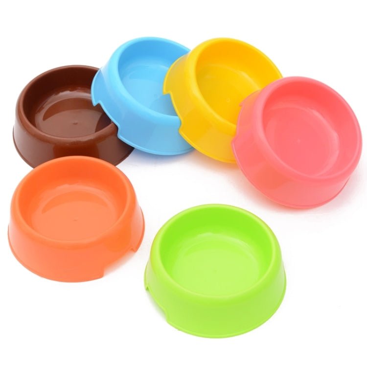 Dog Cat Light Candy Color Plastic Material Single Pets Bowls - Trustpick