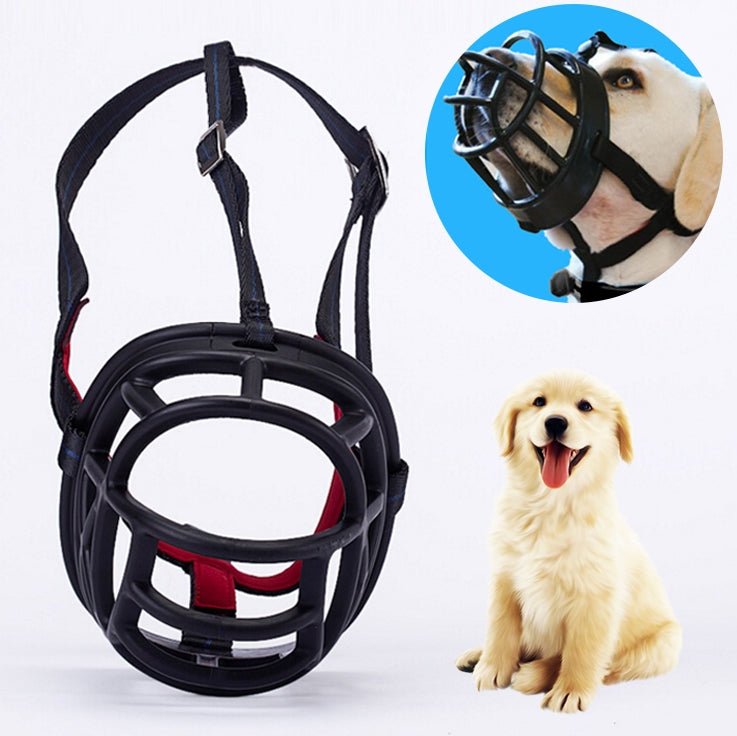 Dog Muzzle Prevent Biting Chewing and Barking Allows Drinking and Panting, Size: 8.2*7.6*10.4cm - Trustpick