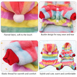 Dog Pajamas Fleece Jumpsuit Autumn Winter Dog Clothes Four legs Warm Pet Clothes - Trustpick