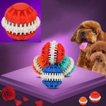 Dog Toy Balls for Pets Tooth Cleaning Chewing Toys Balls of Non - Toxic Soft Rubber , Small Size - Trustpick