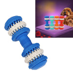 Dog Toy for Pets Tooth Cleaning Chewing Dumbbells Shape Toys of Non - Toxic Soft Rubber , Large Size,Length:15cm - Trustpick