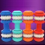 Dog Toy for Pets Tooth Cleaning Chewing Dumbbells Shape Toys of Non - Toxic Soft Rubber , Large Size,Length:15cm - Trustpick