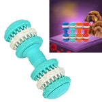 Dog Toy for Pets Tooth Cleaning Chewing Dumbbells Shape Toys of Non - Toxic Soft Rubber , Large Size,Length:15cm - Trustpick