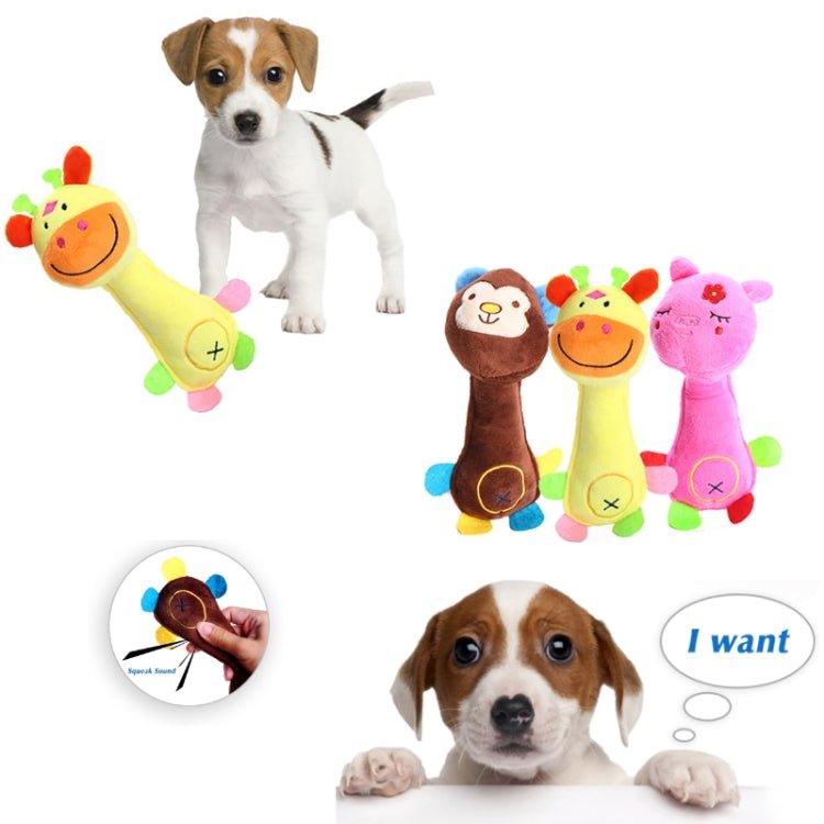 Dog Toys Plush Sound Toys Bite Resistant Teething Dog Supplies - Trustpick