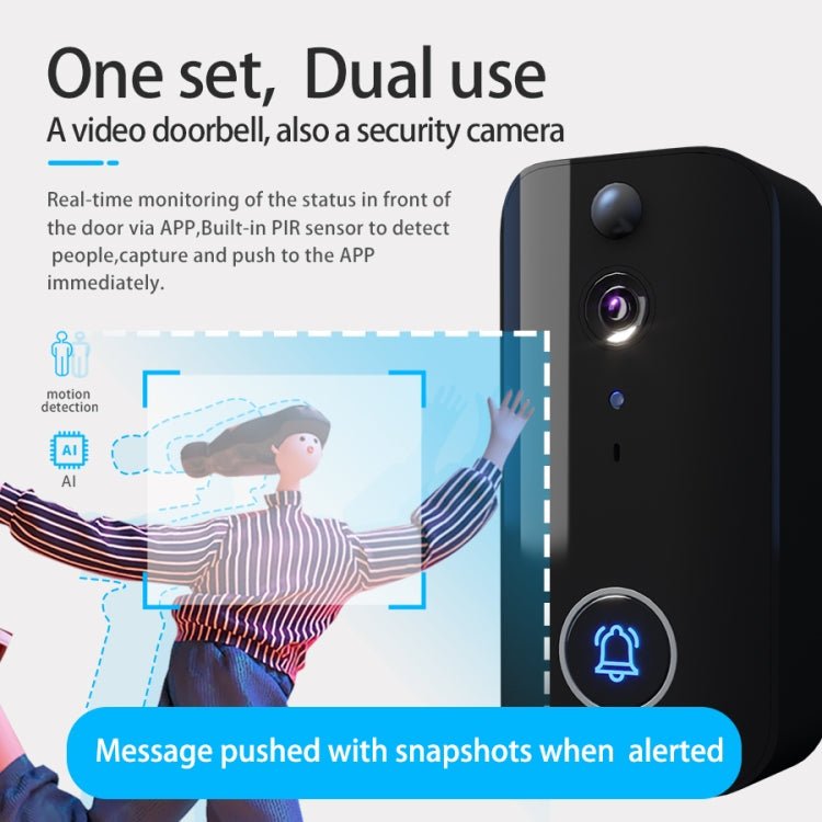 DoorBell i9 Wireless Doorbell Camera, Night vision, Motion Detection, Two - way Intercom - Trustpick