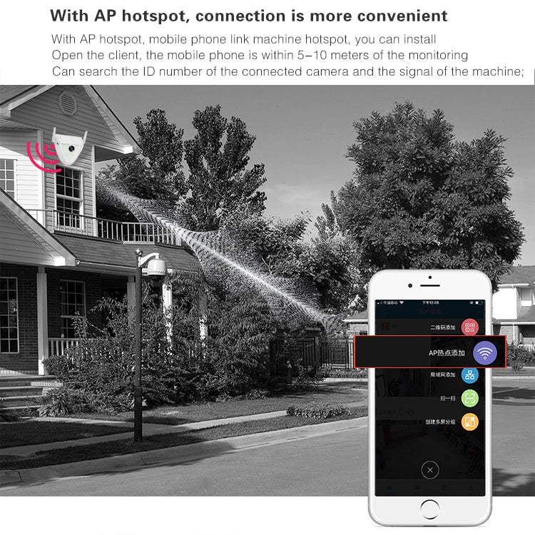 DP16 2.0 Megapixel 42 LEDs Garden Light Smart Camera, Support Motion Detection / Night Vision / Voice Intercom / TF Card, AU Plug - Trustpick