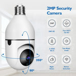 DP17 2.0 Million Pixels Single Light Source Smart Dual - band WiFi 1080P HD Outdoor Network Light Bulb Camera, Support Infrared Night Vision & Two - way Audio & Motion Detection & TF Card - Trustpick