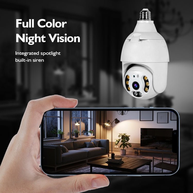 DP18 3.0MP Smart WiFi 1080P HD Outdoor Network Light Bulb Camera, Support Infrared Night Vision & Motion Detection & TF Card - Trustpick