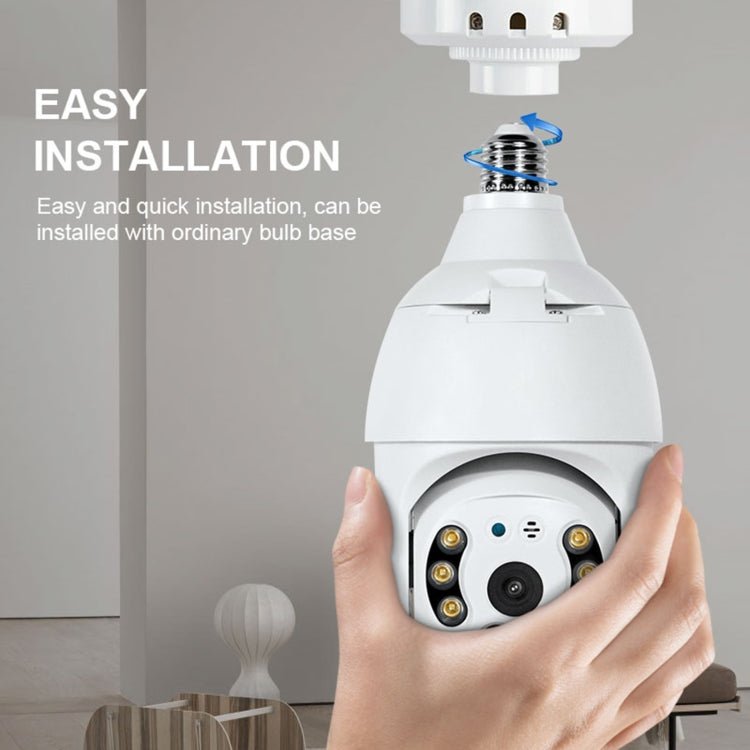 DP18 3.0MP Smart WiFi 1080P HD Outdoor Network Light Bulb Camera, Support Infrared Night Vision & Motion Detection & TF Card - Trustpick