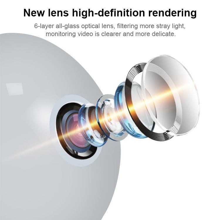 DP3 1.3 Megapixel Panoramic Universal Light Bulb Camera Mobile Phone Remote Installation Home Network HD Monitoring - Trustpick