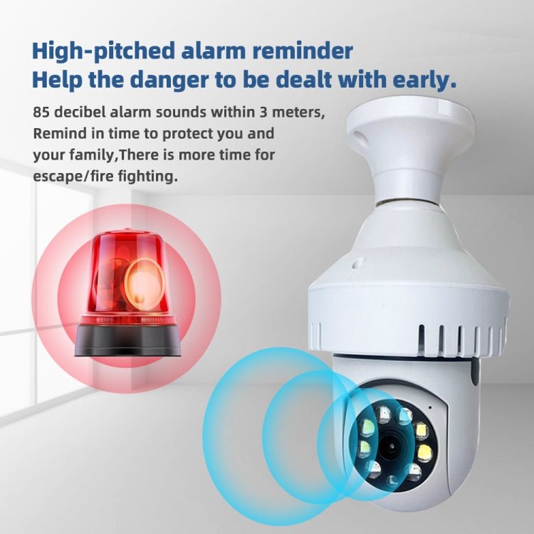 DP36 1080P Smoke Alarm Bulb WiFi Camera, Support IR Night Vision / Motion Detection / Two - way Voice - Trustpick