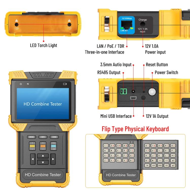 DT - T71 Network Engineering Tester Coaxial AHD/CVI/TVI Video Surveillance Tester - Trustpick
