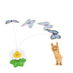 Electric Butterfly Flying Around The Flower Pet Cat Toy - Trustpick