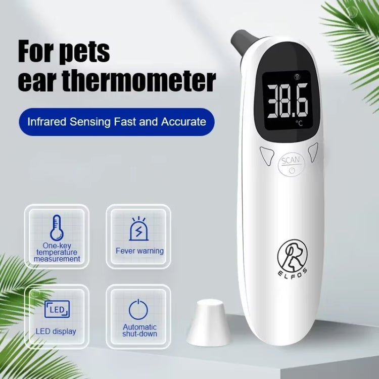 ELOFS EF - 07 Pet Dog Cat Ear Digital Thermometer Accurate Infrared Measuring Animal Thermometer - Trustpick