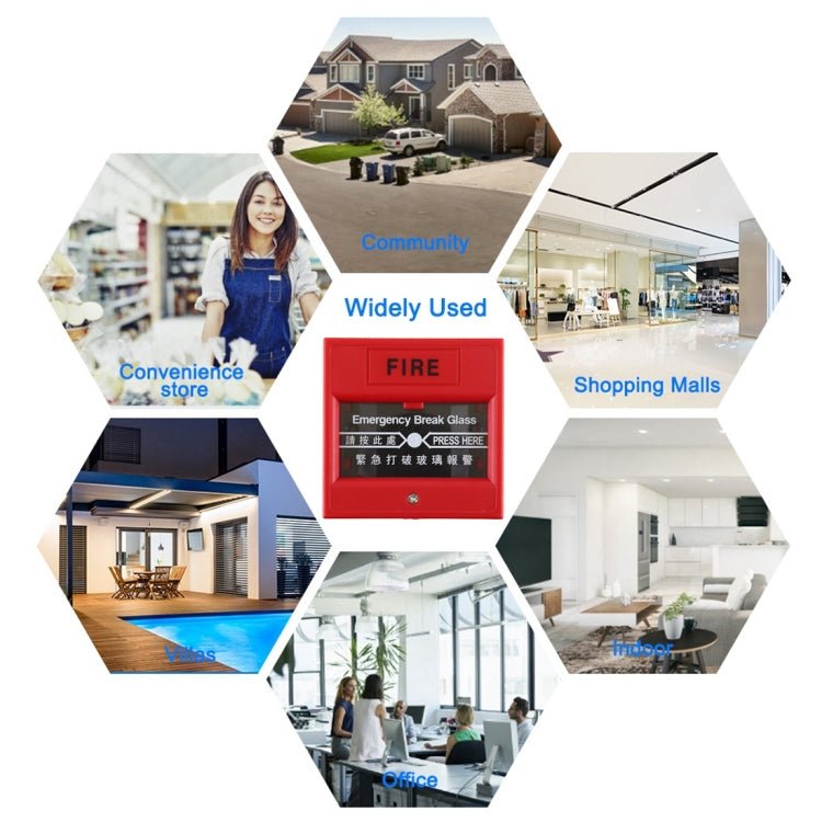 Emergency Break Glass Fire Alarm Door Release Exit Button - Trustpick