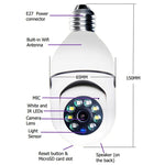 ESCAM 2.0MP 1080P Light Bulb WiFi Camera, Support IR Night Vision / Motion Detection / Two - way Voice - Trustpick