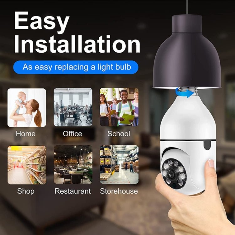 ESCAM 2.0MP 1080P Light Bulb WiFi Camera, Support IR Night Vision / Motion Detection / Two - way Voice - Trustpick