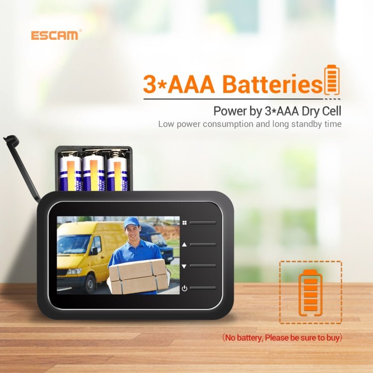 ESCAM C22 2.4 inch Screen Digital Door Viewer, Support Night Vision, TF Card, Take Photos and Video - Trustpick
