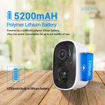 ESCAM G14 Rechargeable 1080P Full HD AI Recognition Infrared Night Vision WiFi Camera - Trustpick