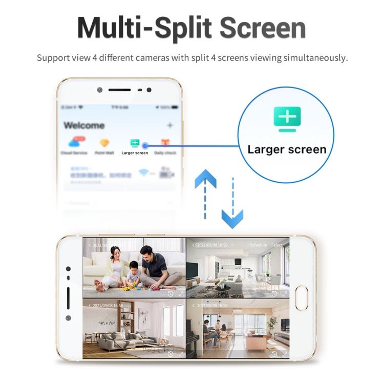 ESCAM PT201 HD 1080P Dual - band WiFi IP Camera, Support Night Vision / Motion Detection / Auto Tracking / TF Card / Two - way Audio, EU Plug - Trustpick