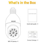 ESCAM PT208 1080P HD Light Bulb WiFi Camera, Support Motion Detection, Two - way Audio, Night Vision, TF Card - Trustpick