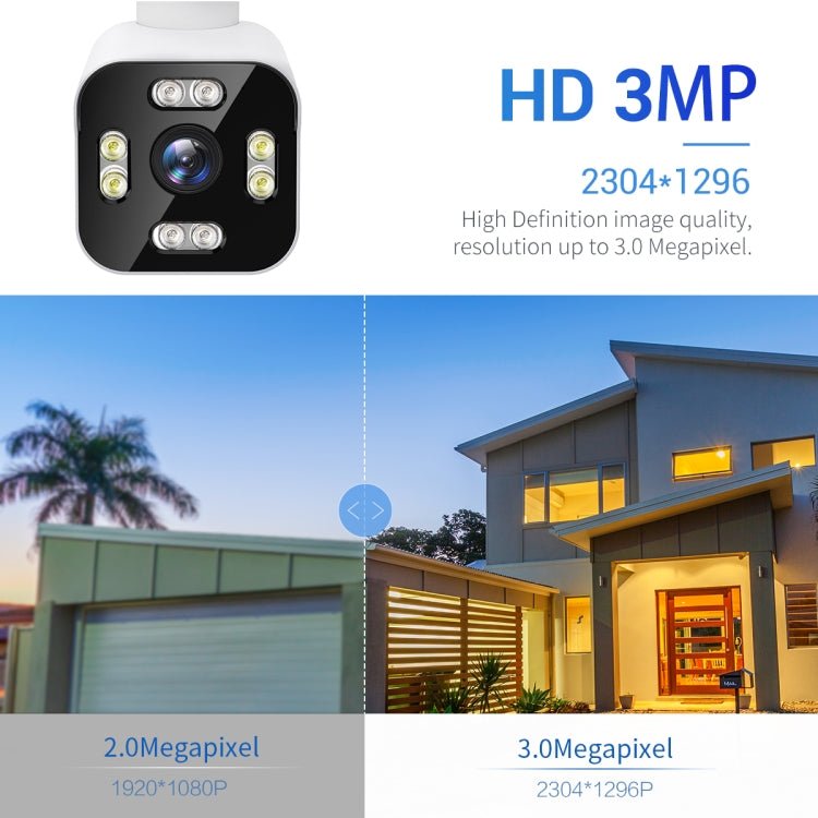 ESCAM PT303 3MP HD Motion Detection APP Control Pan & Tilt WiFi IP Camera - Trustpick