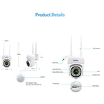 ESCAM PVR007 3MP Smart HD WiFi Camera Support Full Color Night Vision / Motion Detection / Sound Alarm / TF Card - Trustpick
