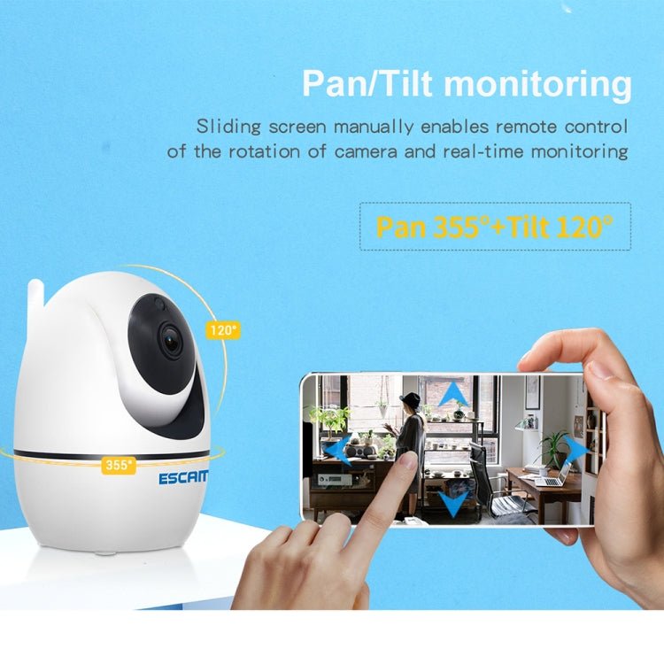 ESCAM PVR008 HD 1080P WiFi IP Camera, Support Motion Detection / Night Vision, IR Distance: 10m, AU Plug - Trustpick