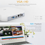 ESCAM PVR204 1080P 4CH+2CH ONVIF NVR Digital Video Recorder with 2CH Cloud Channel for IP Camera System - Trustpick