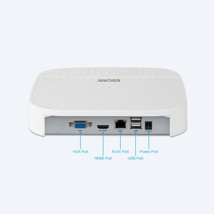 ESCAM PVR204 1080P 4CH+2CH ONVIF NVR Digital Video Recorder with 2CH Cloud Channel for IP Camera System - Trustpick