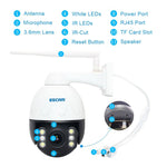 ESCAM Q5068 H.265 5MP Pan / Tilt / 4X Zoom WiFi Waterproof IP Camera, Support ONVIF Two Way Talk & Night Vision, AU Plug - Trustpick