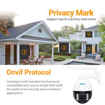 ESCAM Q5068 H.265 5MP Pan / Tilt / 4X Zoom WiFi Waterproof IP Camera, Support ONVIF Two Way Talk & Night Vision, AU Plug - Trustpick