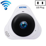 ESCAM Q8 960P 360 Degrees Fisheye Lens 1.3MP WiFi IP Camera, Support Motion Detection / Night Vision, IR Distance: 5 - 10m, AU Plug - Trustpick