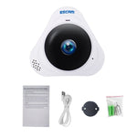 ESCAM Q8 960P 360 Degrees Fisheye Lens 1.3MP WiFi IP Camera, Support Motion Detection / Night Vision, IR Distance: 5 - 10m, AU Plug - Trustpick