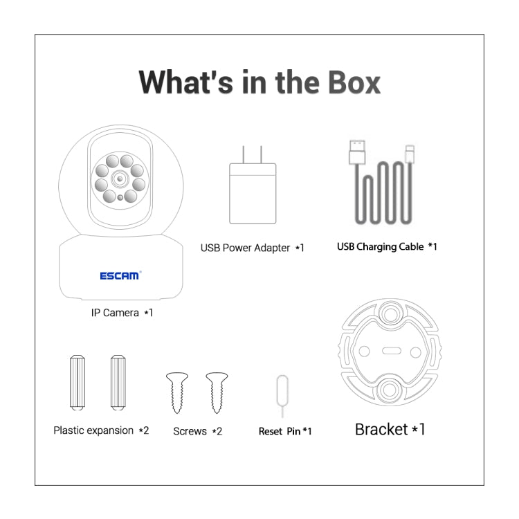 ESCAM QF005 4MP Indoor HD WiFi Pan - tilt Camera, Support Motion Detection / Two - way Audio / Night Vision - Trustpick