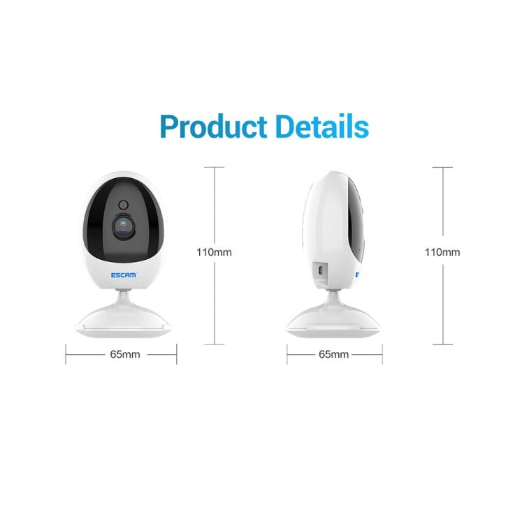 ESCAM QF006 3MP 1296P HD Indoor Wireless PTZ IP Camera IR Night Vision AI Humanoid Detection Home Security CCTV Monitor - Trustpick