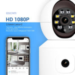 ESCAM QF010 2x2MP Dual Lens Dual Screen Surveillance WiFi Camera Support Two - way Voice & Motion Detection - Trustpick