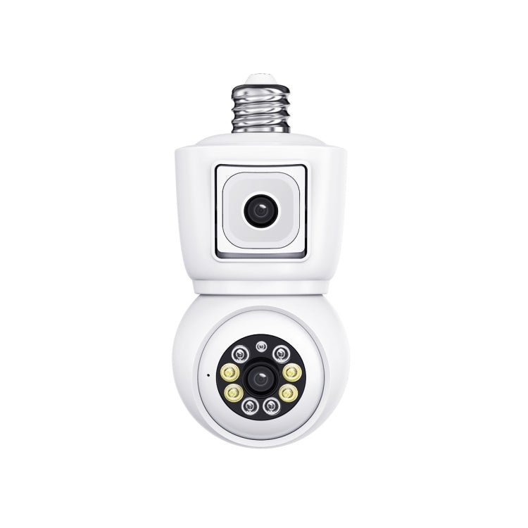 ESCAM QF202 E27 2x2MP Dual Lens Motion Detection Waterproof WiFi IP Two Way Audio Night Vision Camera - Trustpick