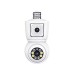ESCAM QF202 E27 2x2MP Dual Lens Motion Detection Waterproof WiFi IP Two Way Audio Night Vision Camera - Trustpick
