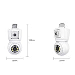 ESCAM QF202 E27 2x2MP Dual Lens Motion Detection Waterproof WiFi IP Two Way Audio Night Vision Camera - Trustpick