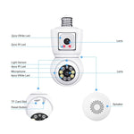 ESCAM QF202 E27 2x2MP Dual Lens Motion Detection Waterproof WiFi IP Two Way Audio Night Vision Camera - Trustpick