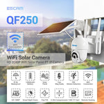 ESCAM QF250 HD 1080P WiFi Solar Panel IP Camera, Support Motion Detection / Night Vision / TF Card / Two - way Audio - Trustpick